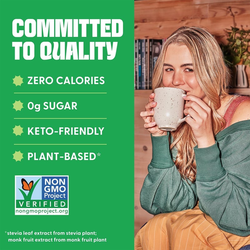 Whole Earth Zero Calorie Sweetener with Stevia Leaf & Monk Fruit, 40 Packets - Image 4